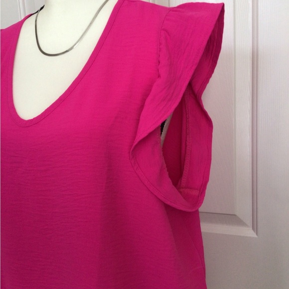 Cotton Bleu crinkle fabric blouse - Picture 2 of 3